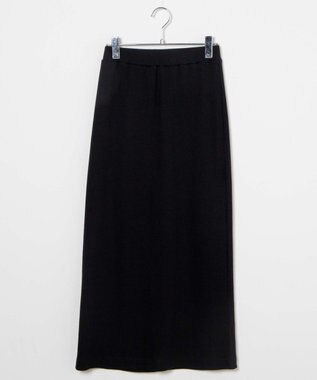 WEGO カラーリブイージーロングスカート ブラック