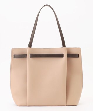 LA BAGAGERIE コンビカラーA4トートバッグ グレージュ