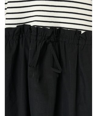 Green Parks ドッキングニットワンピース Black