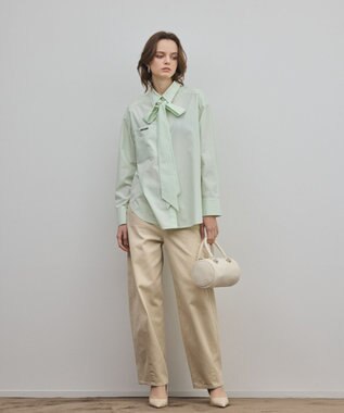 GRACE CONTINENTAL サイド切替バレルパンツ ベージュ