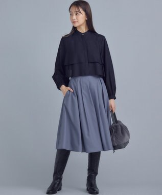 組曲 【WEB限定色あり】フルコーデフリルシャツ ネイビー系