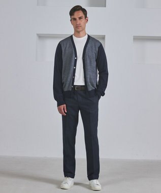 GOTAIRIKU 【保温性/ストレッチ/シワになりにくい】サキソニーストレッチパンツ_ノータック(25年モデル） ネイビー系