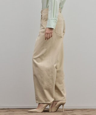 GRACE CONTINENTAL サイド切替バレルパンツ ベージュ