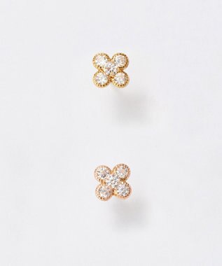 Phoebe 【K10】フラワービジューピアス(片耳)/お花/BOXつき　ゴールド ゴールド