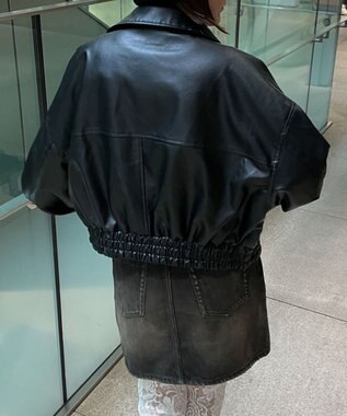 WEGO PUショートブルゾン ブラック