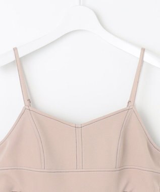 Feroux 【新色追加・洗える】バックリボン キャミワンピース ベージュ系