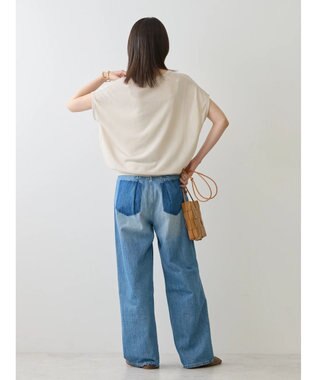 AMERICAN HOLIC 接触冷感フレンチスリーブニットプルオーバー Gray Beige