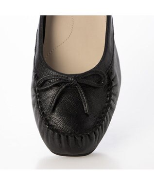 ing <ing>リボンモカシンシューズ ブラック
