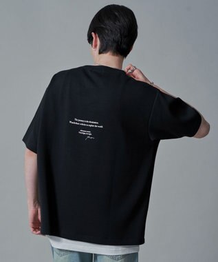 WEGO 【2点SET】アクセ付きフォトグラフィックT（SS） ブラック