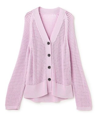 uncrave メッシュニット カーディガン ライトピンク