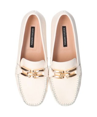 Bridget Birkin 【PARADIS COULEUR】メタルビットレザーモカシン オフホワイト