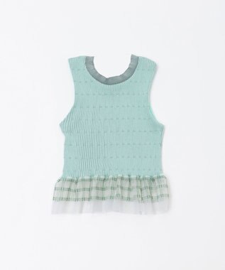 TRICOTE リブノースリーブニット