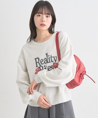 earth music&ecology ローズ×ロゴグラフィックスウェット Oatmeal