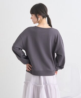 earth music&ecology ローズ×ロゴグラフィックスウェット Charcoal Gray