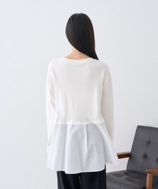 earth music&ecology 【吸湿発熱】あったかフェミニンインナー（シャツヘム） Off White