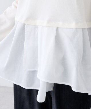 earth music&ecology 【吸湿発熱】あったかフェミニンインナー（シャツヘム） Off White