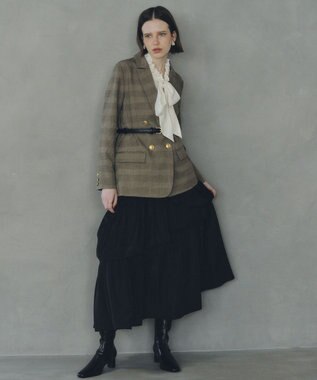 YECCA VECCA アシンメトリーラッフルスカート