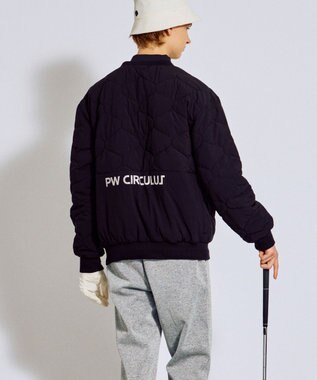 PW CIRCULUS 【撥水加工 / ストレッチ】【MEN】キルティング中綿プルオーバー ゴルフ ブラック系