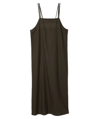 earth music&ecology ＳＥＴ２点ヘリンボーンベスト＋キャミドレ Black