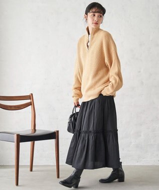 WEGO オーバーフィットハーフジッププルオーバー イエロー