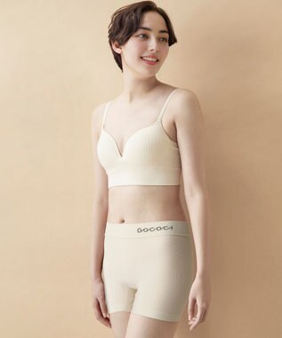 WACOAL ノンワイヤーブラ 【GOCOCi ゴコチ】 ぴったりフィット アンダー部分のズレを軽減 洗濯機洗い可能(ネット使用) ブラトップ レディース ハーフトップ CGG255 /ワコール アイボリー