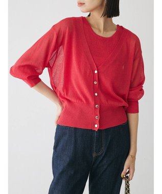 トクコのシアー、カーデガントップス シアーカーディガン＋タンクトップSET / Green Parks