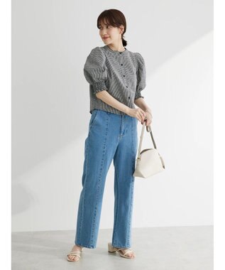 Green Parks ・ＥＬＥＮＣＡＲＥ　ＤＵＥ　バックスリットデニムパンツ Light Indigo