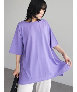 Green Parks 冷っとすずやか　バックカシュクールチュニック Deep Purple