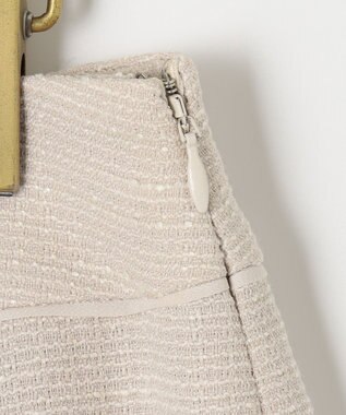 ANY SIS 【セットアップ対応】リップルボーダー フレア スカート シャンブレーベージュ