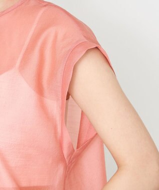 NAVE 【Nave・洗える/シアー素材】シアーリンクル ノースリーブブラウス ピンク系