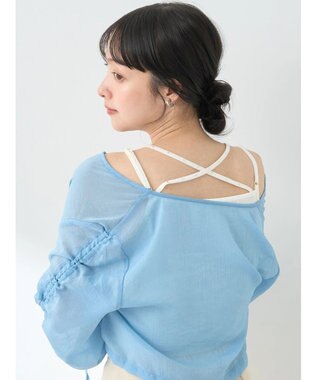 earth music&ecology キラキララインストーンキャミ Ivory