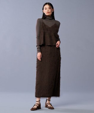 uncrave 【手洗い可】フリンジ ジャガード ビスチェ（uncrave STANDARD） ブラウン