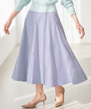  【洗える】ハイストレッチブロード フレアスカート