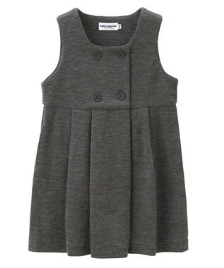 MIKI HOUSE HOT BISCUITS 【90-130cm】ポンチジャージ素材のジャンパースカート