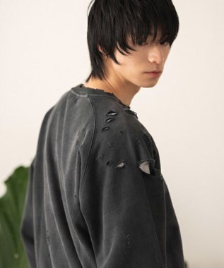 WEGO ショートダメージプルオーバー ブラックその他