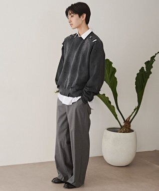 WEGO ショートダメージプルオーバー ブラックその他