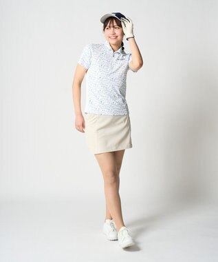 FILA GOLF／marie claire 【marie claire SPORT】 半袖ハイネックガラ ホワイト