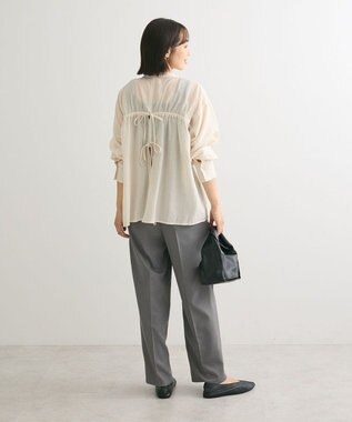 Green Parks バックシャンバンドカラーシャツ Beige