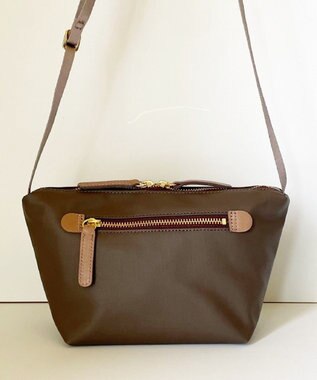 Hekhèr Le Style de Vie 新型追加【日本製 / 汚れにくい】PUコートコットンキャンバス×牛革付属 ショルダーバッグ グレージュ