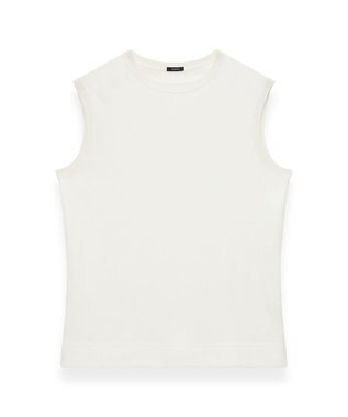 JOSEPH 【洗える】マーセライズコットン　ラウンドネックタンクトップ Ivory