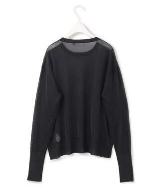 ICB 【MAG×スタイリストコラボ】シャイニーシアーニット×サテンストレートパンツ ブラックニット×ベージュパンツ