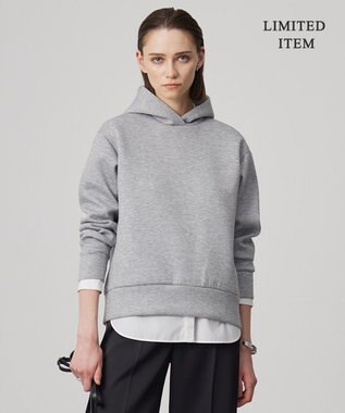 ICB 【WEB限定・洗える】ソフトダンボール フーディ プルオーバー グレー系