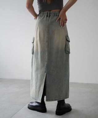 WEGO カーゴデニムスカート デニム淡色
