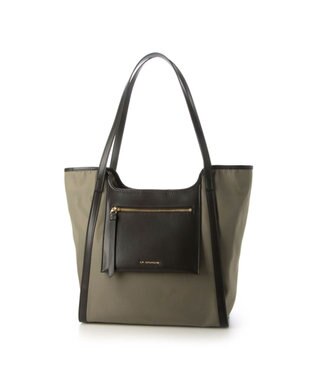 LA BAGAGERIE リサイクルレザー　フラップA4トート グレージュ