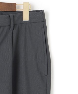 J.PRESS MEN メカニカルストレッチトリコットメッシュ スローンイージーワンタック スラックス グレー系