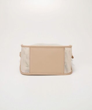 TOPKAPI 【TREASURE TOPKAPI】プリント 巾着バッグ付き メッシュ ワンハンドルバッグ オフ