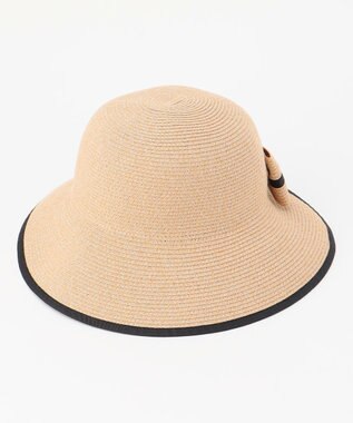 ANY SIS 【UVカット・洗える】リボンブレード ハット ナチュラル×ブラック