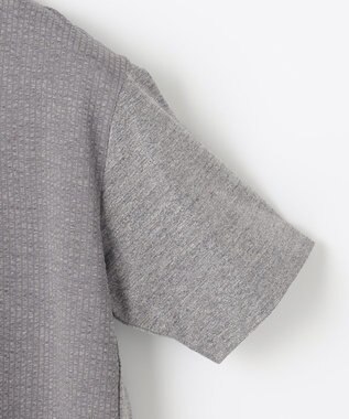 JOSEPH ABBOUD 【オーガニックコットン使用】JOE COTTONサッカーVネック Tシャツ ライトグレー系