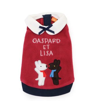 PET PARADISE リサとガスパール ワンダフル ストレッチ 襟付トレーナー 小型犬 レッド