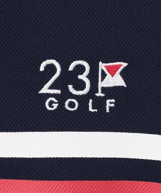 23区GOLF 【WOMEN】【吸水速乾/UVケア】エイトロックカノコ 半そで ポロシャツ ネイビー系